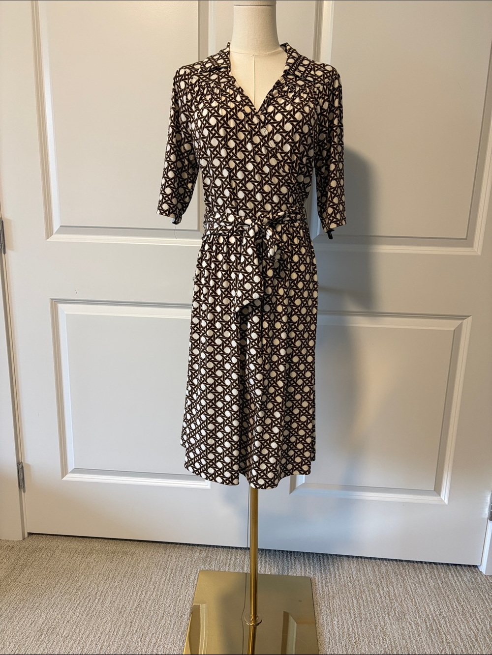 Talbots geometric print dress